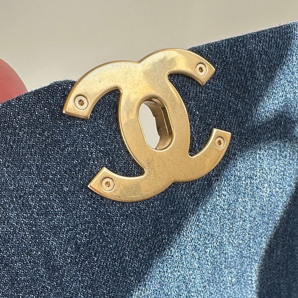 Chanel 19 Bag Denim Shoulder Bag Large - Picture 11 of 17